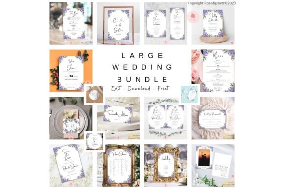 Download Large Wedding Invitation Set Template 2 - Wedding invitation Collection