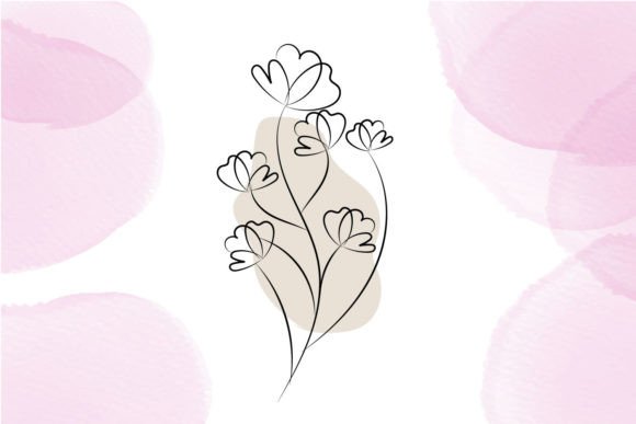 Download Isolated Flower Line Art with Leaf - Leaf Collection